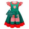 Christmas New Children'S Flying Sleeve Dress 3D Digital Printing Christmas Day Performance Dress