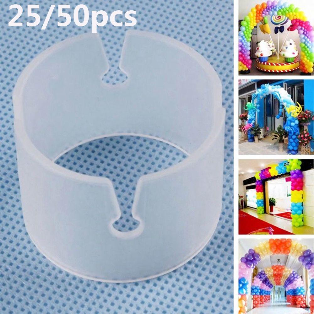 

25/50pcs New Party Supplies Wedding Favors Backdrop Decoration Balloon Clip Ring Buckle Arch Decor 50pcs