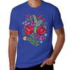Hungarian Folk Design Red Peppers On White T-Shirt Korean Fashion Heavyweights Oversized T Shirts for Men