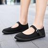  2025 Ladies Flats Buckle Strap Comfortable Women Shoes Round Toe Solid Casual Shoe Plus Size 34~42 Black Dance Shoes