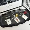 Poker and Dice Keychain Multielement Heart Shape Pendant Key Ring Couple Family Keychain Pendant