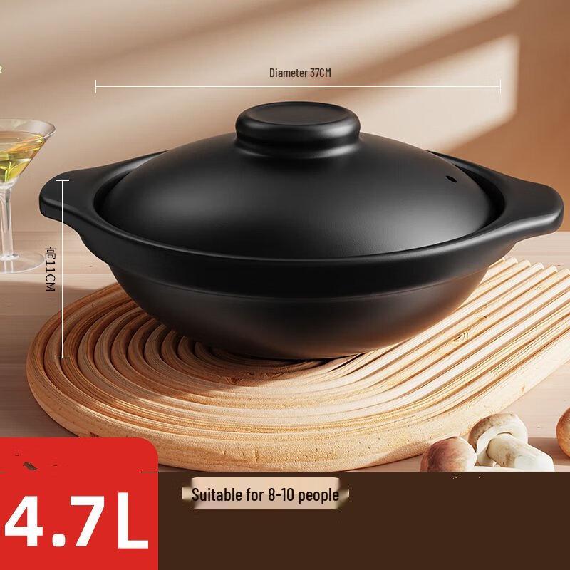 Wutuo Ceramic Wide-Mouth Casserole Stew Pot