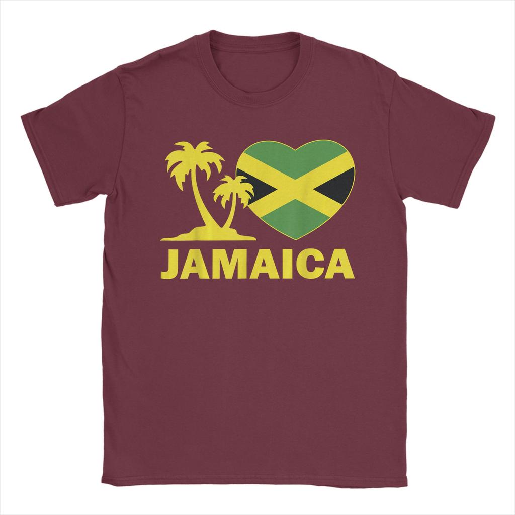 Oversized TShirt JamaicaShirt I Love Jamaican Flag Heart Women Unisex Kid Girls TShirt100 Cotton TShirts for Unisexs Summer Tops