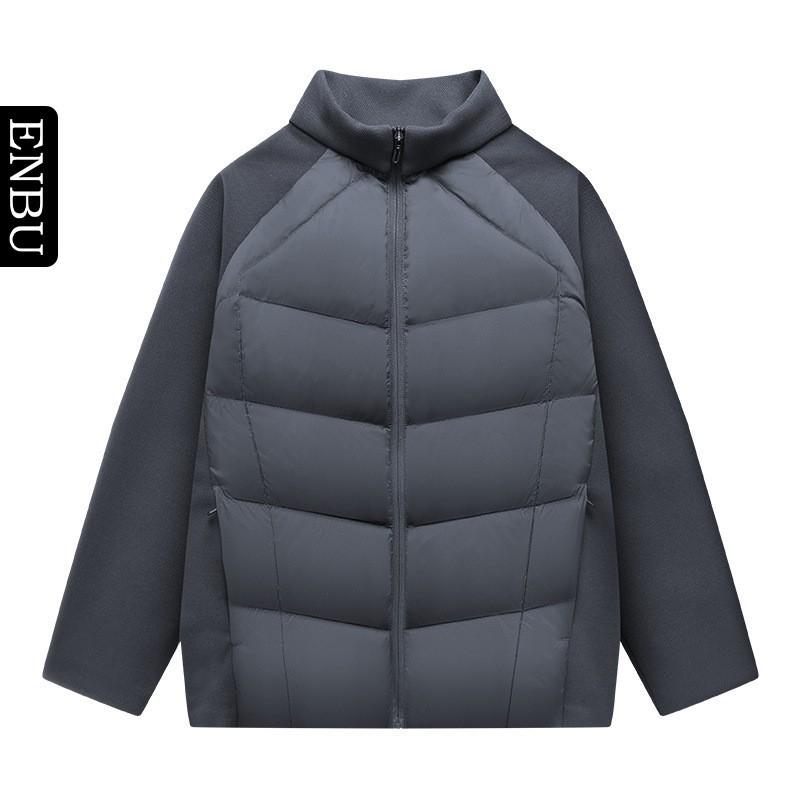 Mens Lightweight Down Jacket With Stand Collar 90% White Duck Warm Winter Coat Daily Wear
