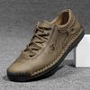 New Men Leather Casual Shoes Outdoor Comfortable High Quality Fashion Soft Homme Classic Ankle Non-slip Flats Moccasin Trend