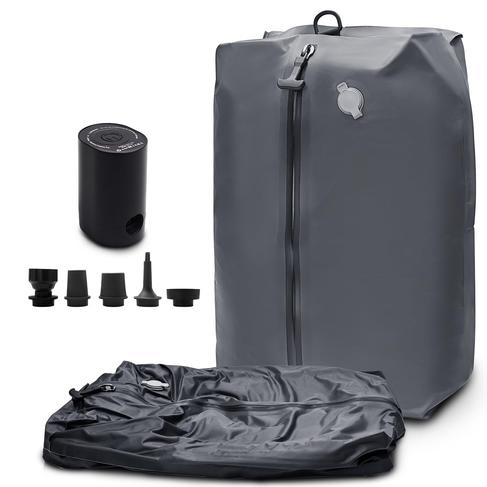 

Компрессионные мешки OPOALO с электрическим вакуумным компрессором, компрессионные мешки для органайзера чемодана, подходят для больших компрессионных дорожных рюкзаков для деловой одежды серый