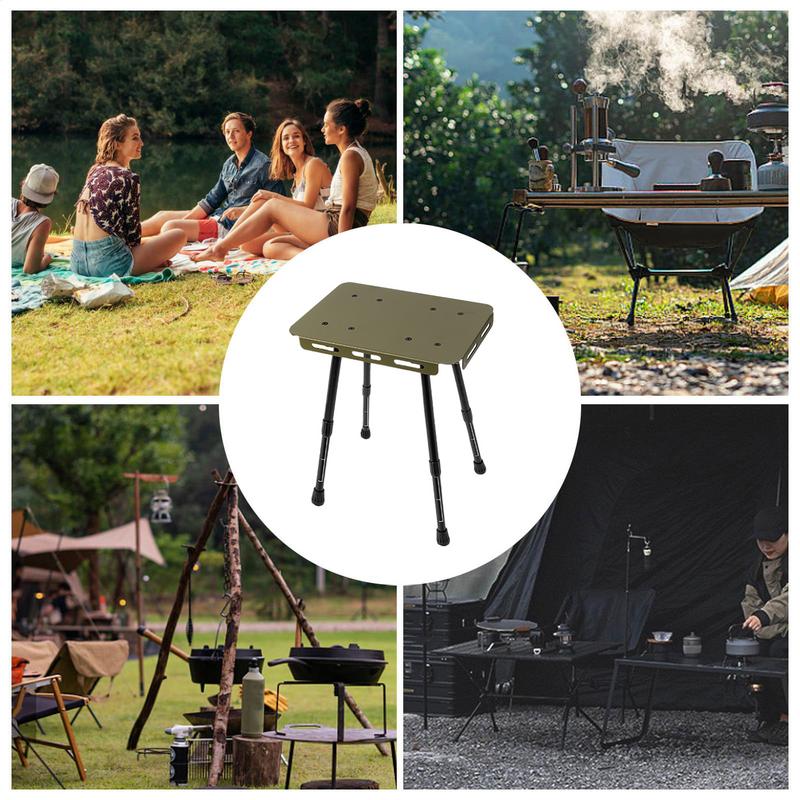 Folding Picnic Table Fold Up Table Portable Furniture Desk With Adjustable Height Anti-Slip Heavy-Duty Stool For Classrooms Dorm