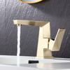 High Quality Gold Brass Single Hole Single Handle Hot and Cold Deck Mounted Bathroom Wash Basin Faucet