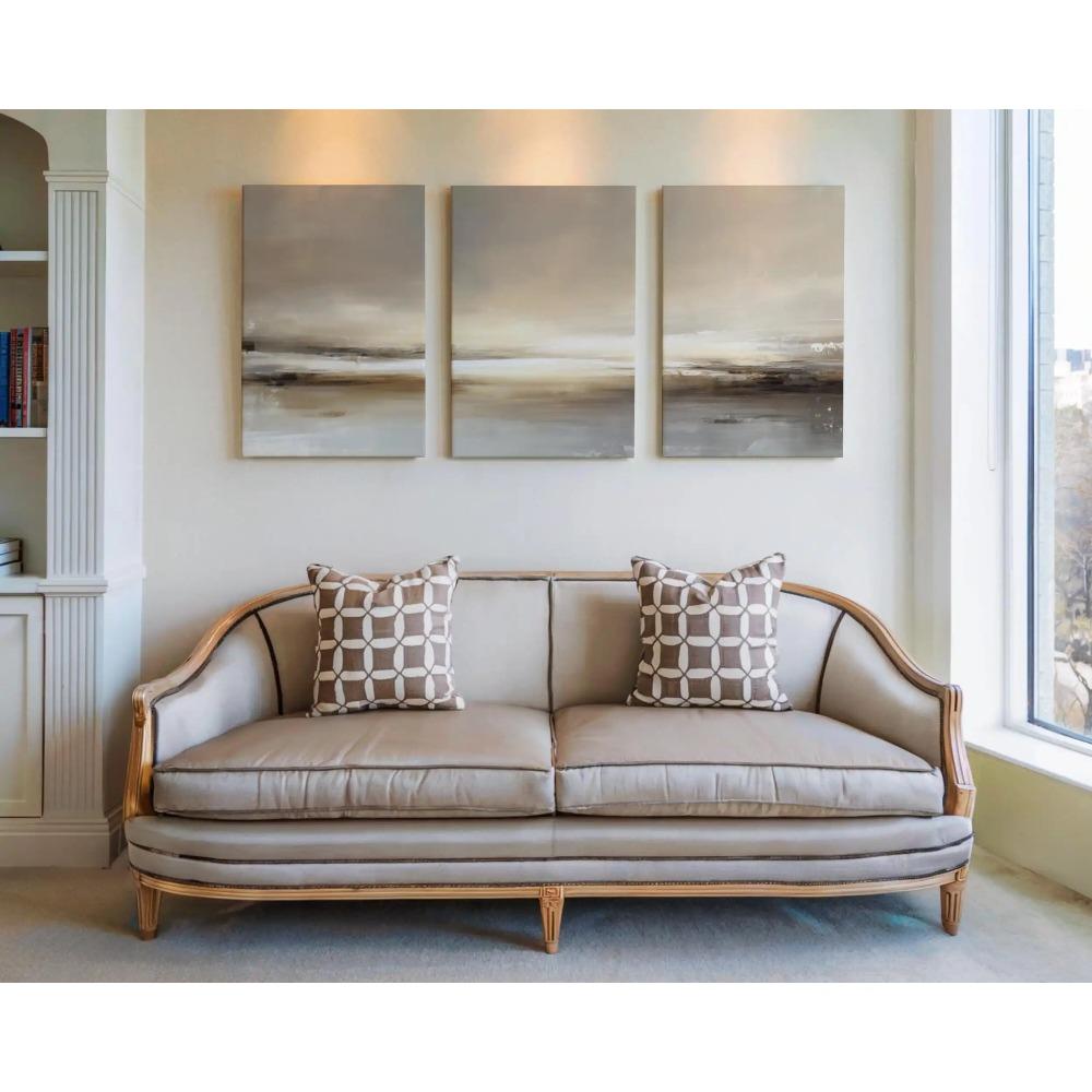 Minimalist Neutral Beige Abstract Wall Art Set, Modern Ocean Horizon Canvas Prints, Boho Living Room Bedroom Home Decor Gifts