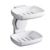 Wall Mounted Soap Dish for Shower Suction Cup Bar Soap Holder Self Draining Removable Sponge Holder for Bathroom Bathtub Kitchen Sink