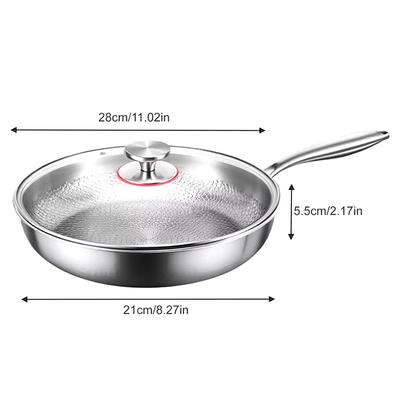 Titanium Hammered Pan Pro With Lid Titanium Pans For Cooking Durable Scratch Resistant Non Stick Titanium Nutri Pan For Cooking