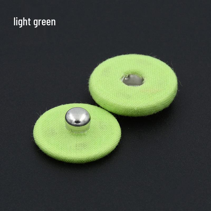 Metal Snap Button with Colored Fabric Cover - High-End Copper Male-Female Hidden Buckle