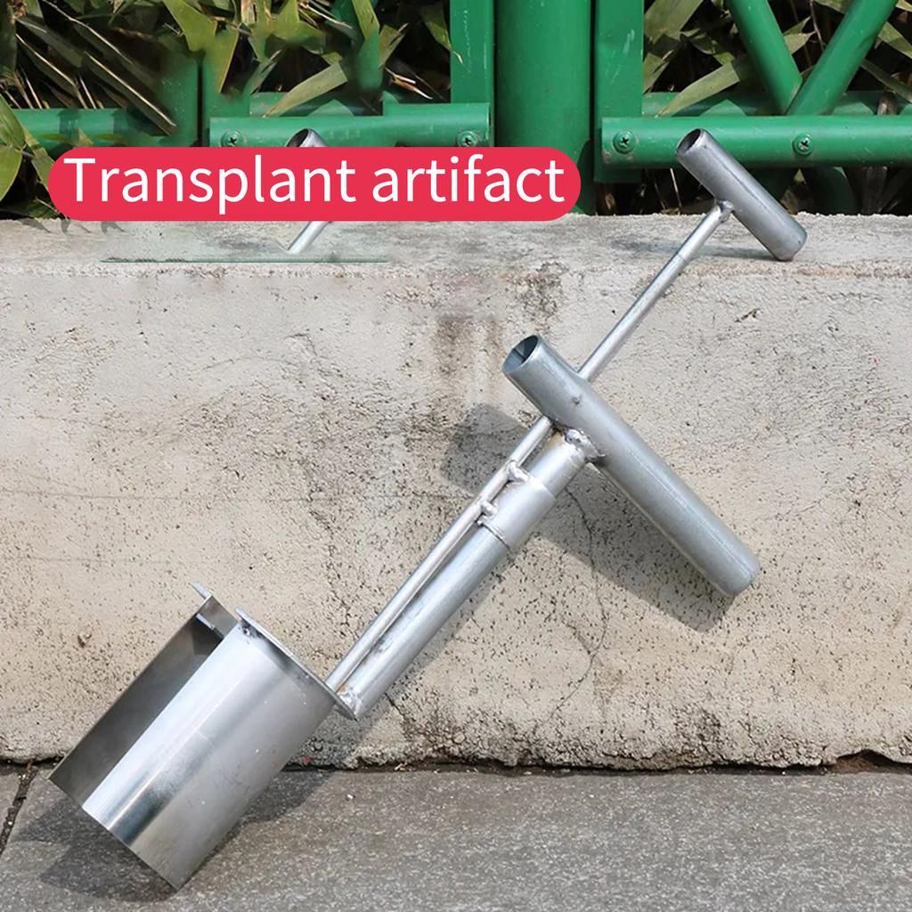Transplanter Bulb Planter Heavy Duty T Shaped Garden Transplanting Tool for Flowers Vegetables and Trees
