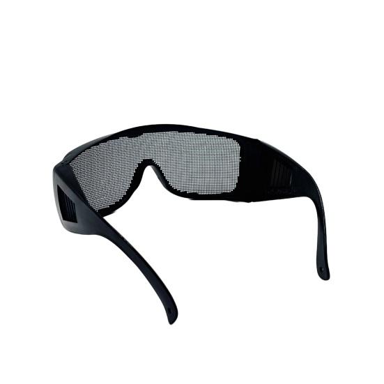 Safety Goggles with Metal Mesh Lens Impact-Resistant Lightweight Portable Outdoor Protective Glasses Tactical Eyewear