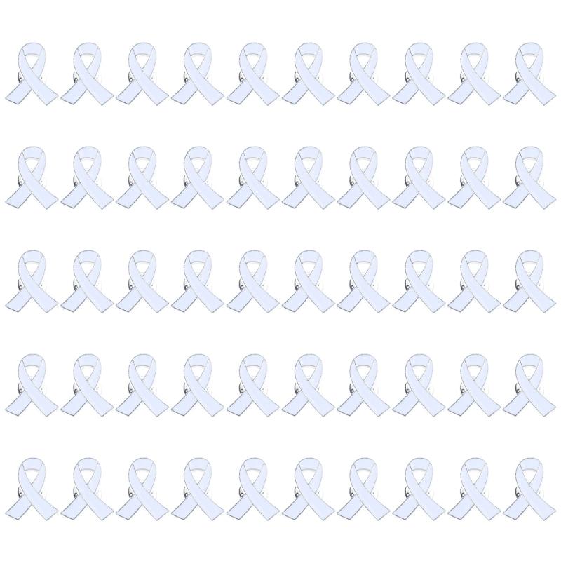 Band Pin, Pack of 50 Metal Awareness Lapel Pin Band Brooch Pin Hope Pin Enamel Jewellery Pin for Decoration