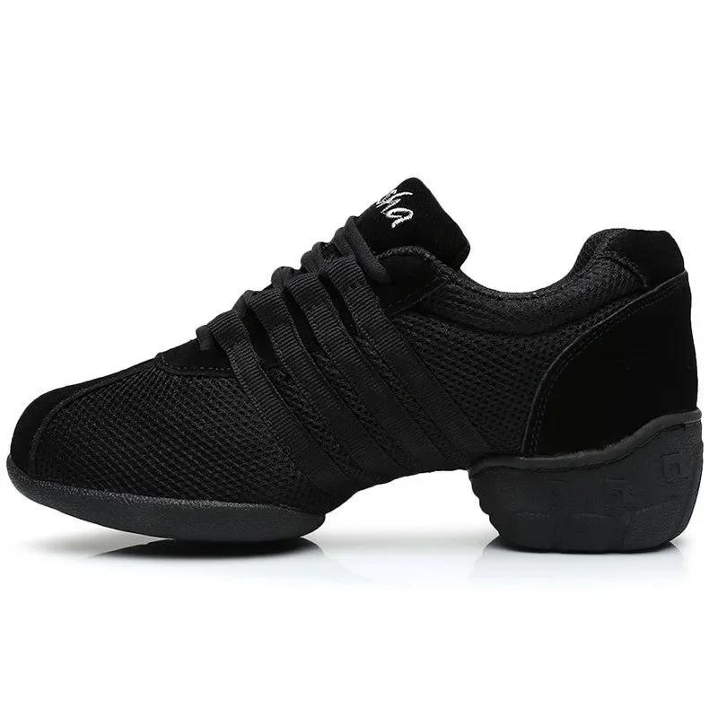 Modă pentru Femei Adidași Respirabili din Plasă Pantofi de Pânză Toc Mic Talpă Moale Antrenament Dans Latin Modern Vânzare Fierbinte Pantofi Dans Jazz
