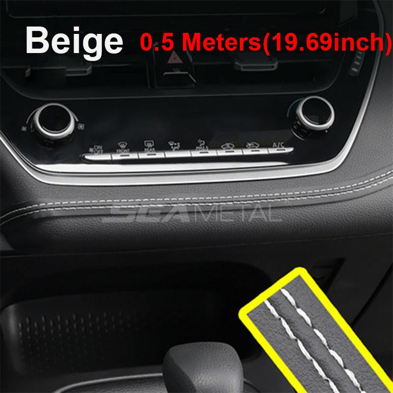 Bande de garniture de moulures de voiture en cuir Pu, ligne décorative tressée, moulage intérieur universel, accessoires de bande de bricolage 2M