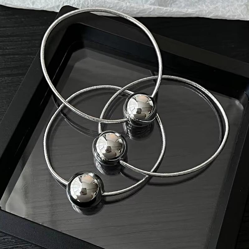 1/4 PCS Headwear Elegant Ball Designs High-End Headbands Korean Style Hair Rings Ultra-Bright Hairpins Simple Gold/Silver Headrope