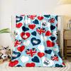 Union Jack Heart Blanket bedroom Blanket for Livingroom Couch lunch break Soft throw for Friend's festival Gift