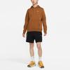 Nike Club Swoosh Small Logo Solid Color Drawstring Hoodie Pullover Men Sweatshirt Tan 916271-290