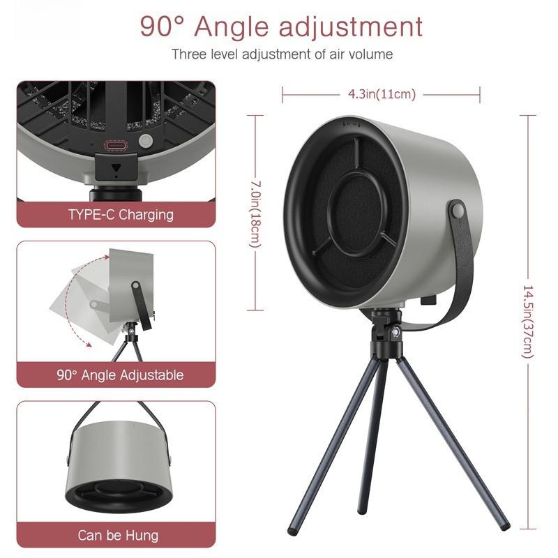 1200Pa Kitchen BBQ Hot Pot Smoke Exhaust Device Strong suction Portable Range Hood Household Small Desktop Exhaust Fan