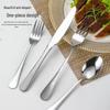 1010 Series Stainless Steel Tableware: Hotel Spoon, Steak Knife, Fork, Dessert Spoon, Coffee Spoon, Fruit Fork, Cake Spatula