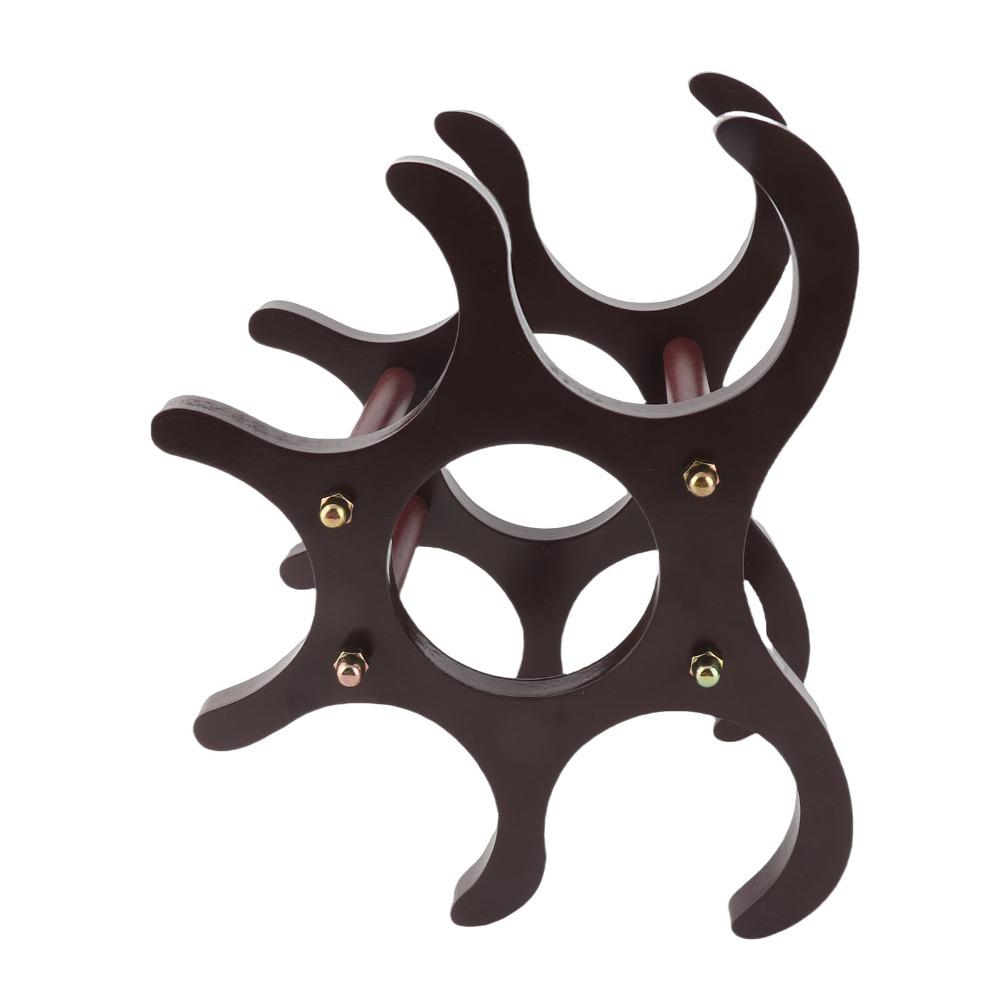Wooden Wine Holder Stand Freestanding Design Bottle Wine Rack Wine Storage Rack Bar Countertop