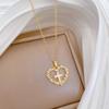 Stainless Steel Chain Necklaces for Women Creative Love Heart with Cross Pendant Necklace Cool Fashion Jewelry Accessories Gifts