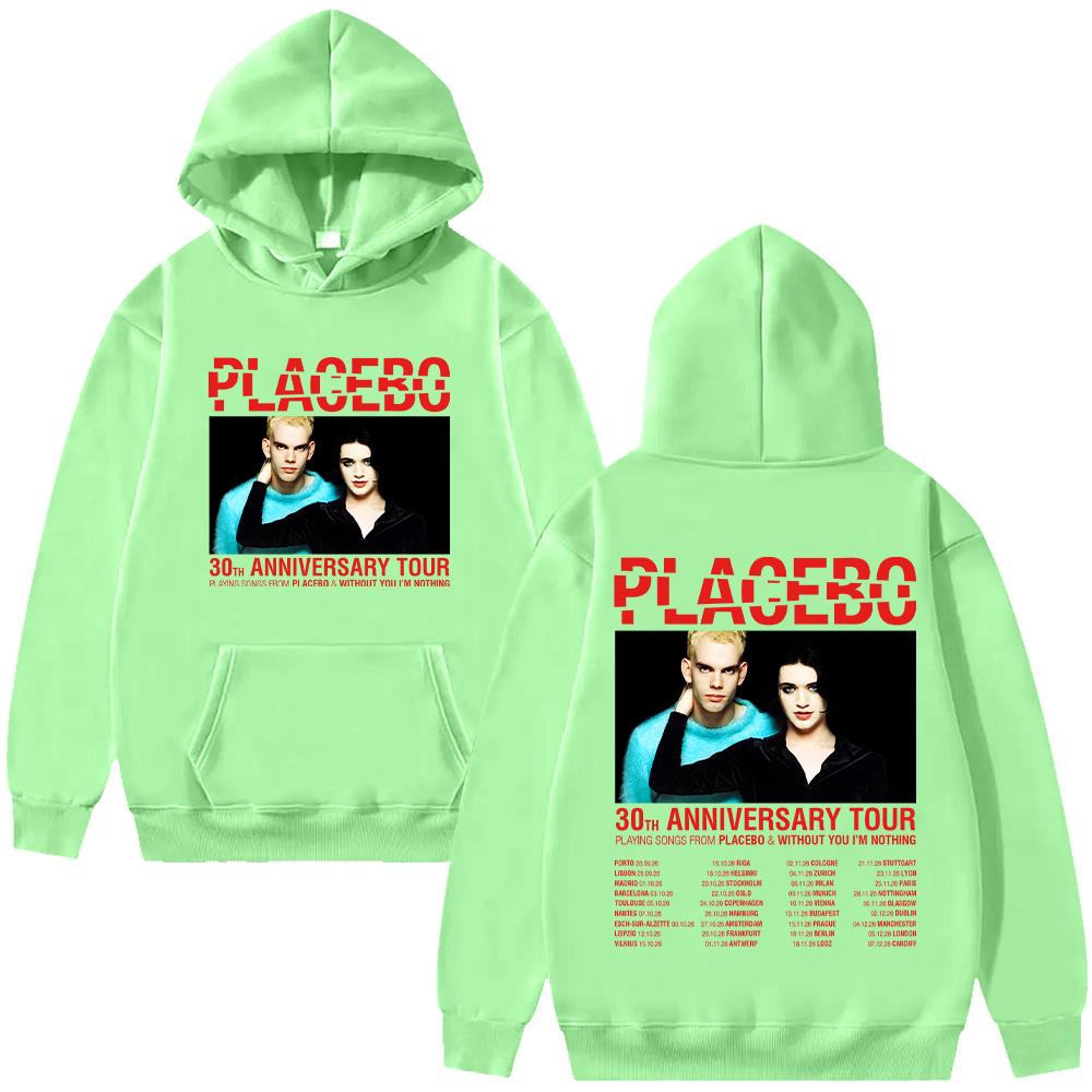 Placebo 30. JUBILÄUMSTOUR Grafik-Hoodies Harajuku Alternative Metal Rockband Streetwear Damen Herren Langarm Y2K Pullover