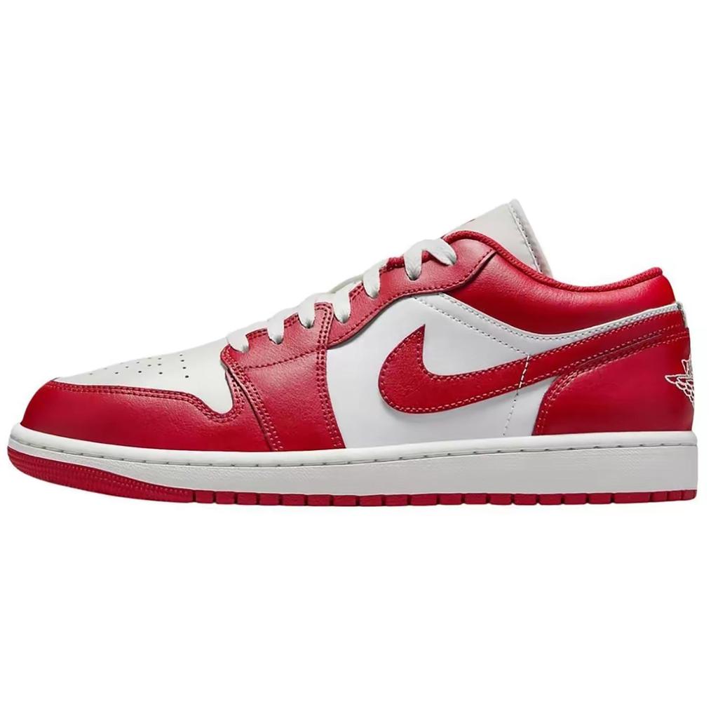 Jordan Air Jordan 1 Bred Toe 1.0 Cushioning, Wear Resistant Low top Vintage Basketball Shoes Unisex Red Black 553558-166(Team766-1.0)