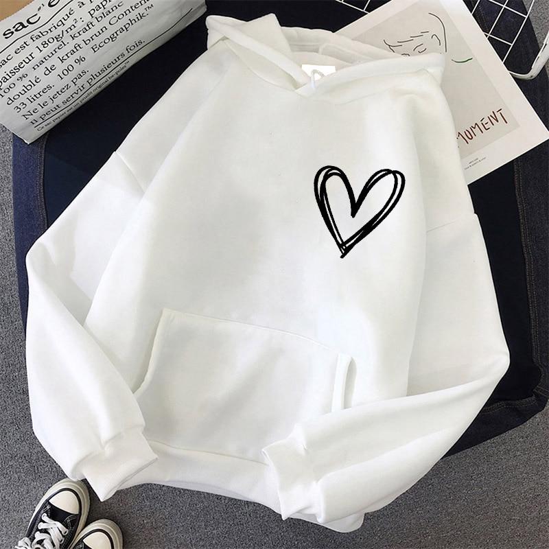 

Мужская осенне-зимняя утолщенная толстовка с капюшоном Love Printed Pullover Sweatshirt Long Sleeve Hoodie M