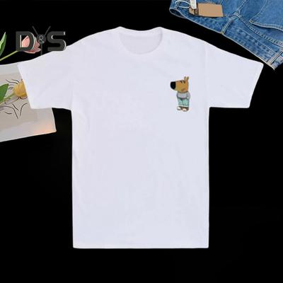 Tricou de vară unisex cu imprimare desene animate Chill Guy grafic lejer gât rotund cu mâneci scurte pulover Top ocazional haine sport școlare