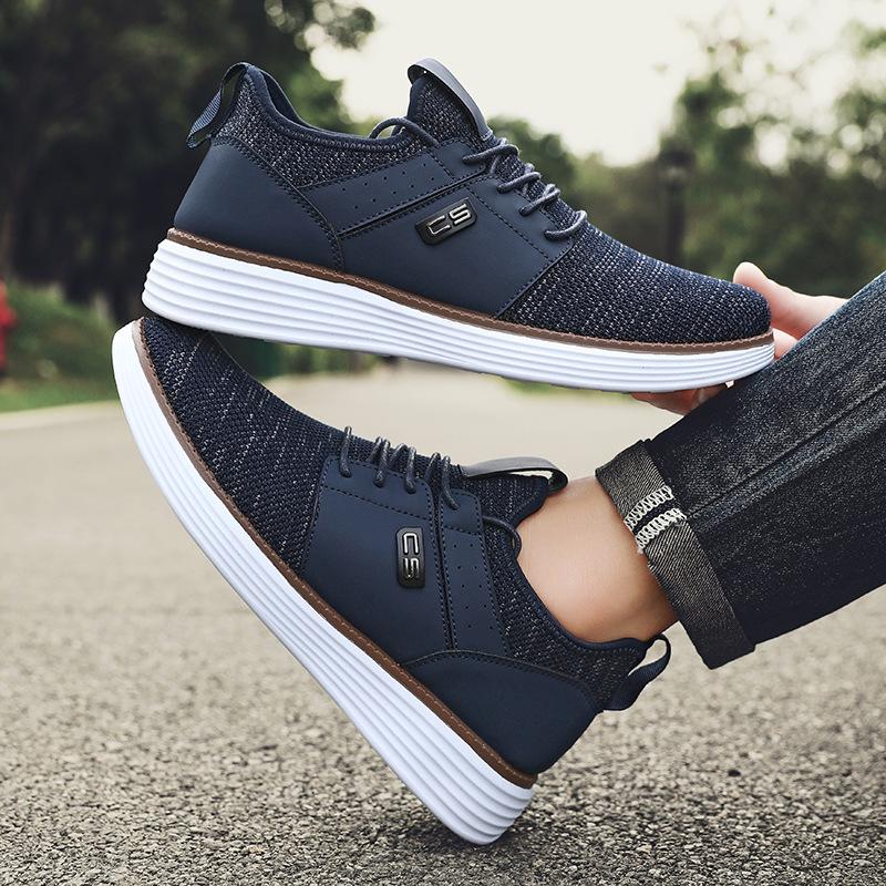 Men's business casual shoes soft sole non-slip breathable lace-up men's shoes driving running to work sports shoes