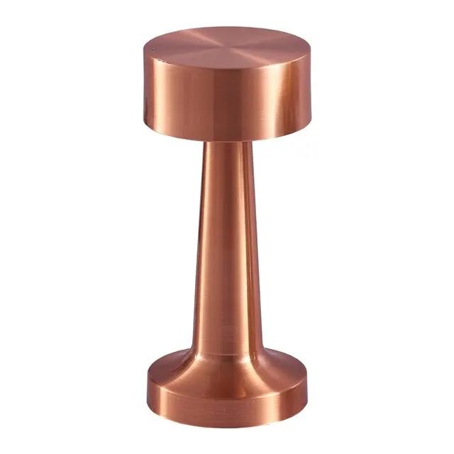 Modern LED Dining Table Lamp 3-Color Retro Bar Night Light Touch Sensor Rechargeable Coffee Table Decorative Lamp Metal Shade