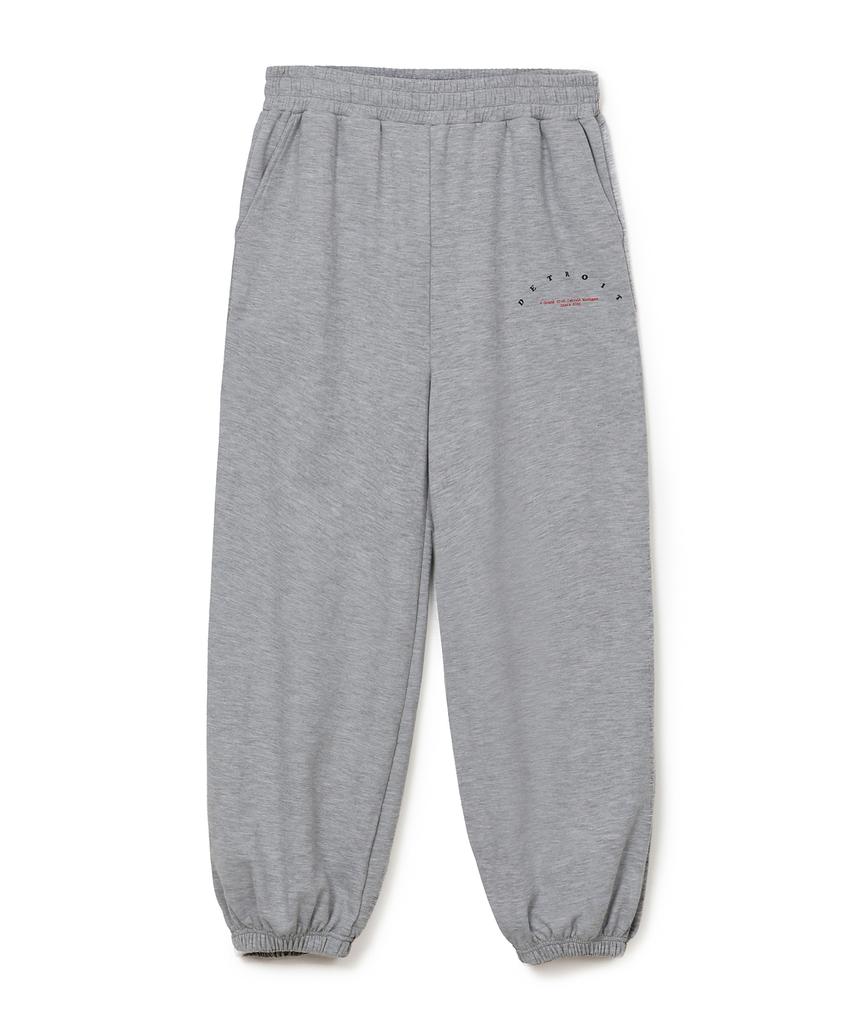 WEST GRAND BOULEVARD Arch Detroit Wide Jogger Pants Melange