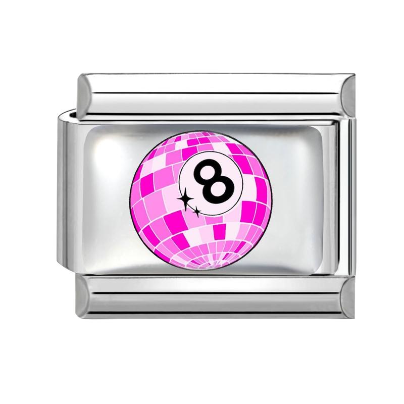 Y2K Colorful Charm Sun Leopard Heart Star Ball Fruit Flower Italian Charm Links Fit 9MM Stainless Steel Bracelet DIY Making Gift