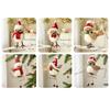 Mini Creative Bird Ornament Red Bow Tie Scarf Christmas Tree Hanging Pendant Christmas Hat Cute Xmas Decoration Party Decor