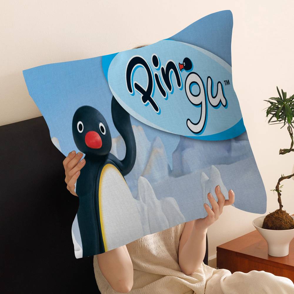 Cartoon P-Pingu P-Penguin Film Personalized picture text home decorative pillows Household Gifts 45x45cm
