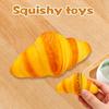 1pc Croissant Squishy Toy, Slow Rising Bread Shape Stress Reliever, Soft Cute Relaxing Food Toy for Gift Bag