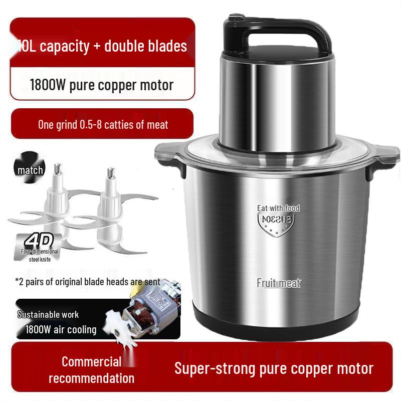 High-Power Multifunctional Food Processor: Electric Mincer & Mixer for Large Capacity