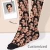 3D Face Print Socks – Personalized Christmas Gift, Polyester, Full 360° Design