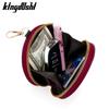 Korean & Japanese Style Women's Lychee Pattern Mini Zipper Coin Purse & Earphone Key Storage Bag