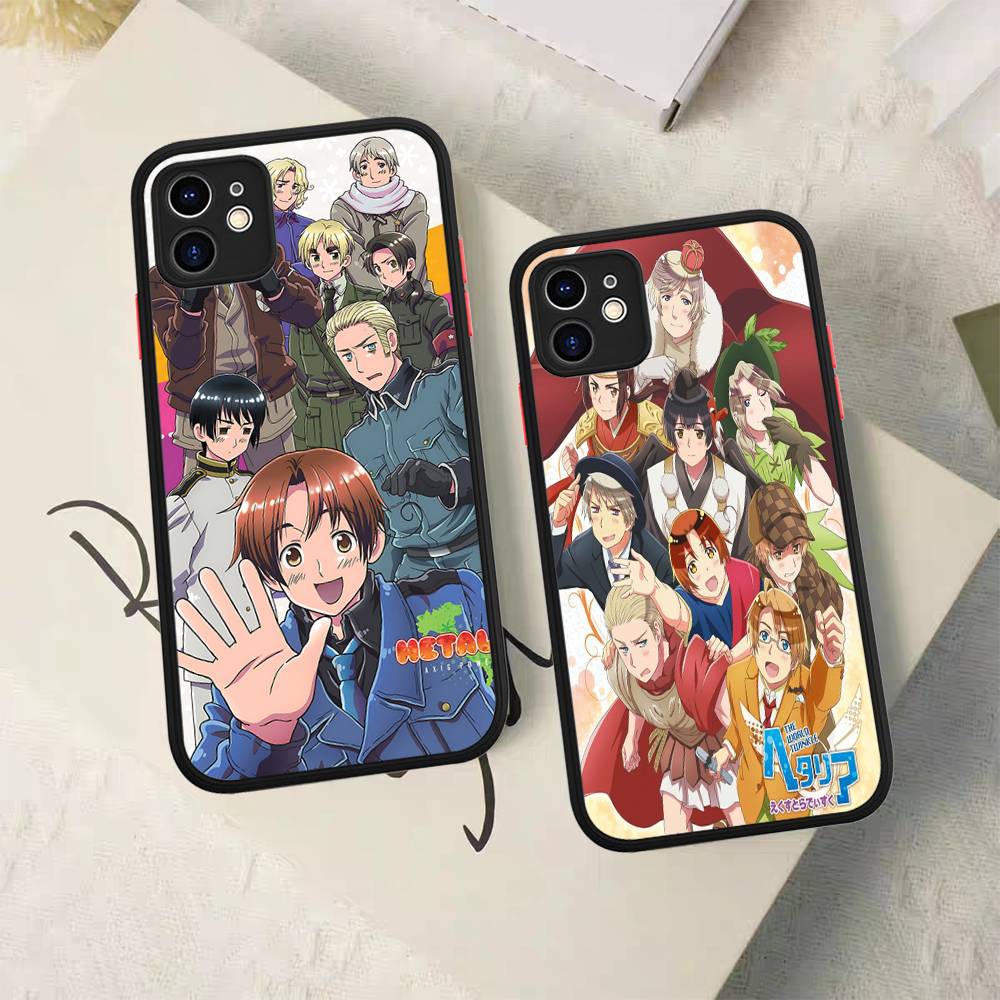 Cartoon Hetalia Axis Powers Phone Case For IPhone 11 12 13 14 15 16 Pro Plus X XS MAX Matte Bumper Shockproof Cover