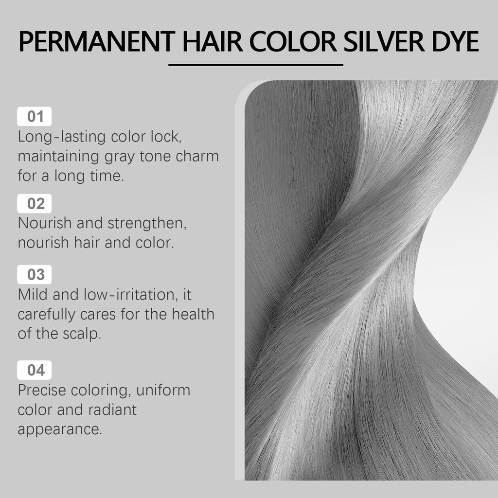 Gray Hair Cream Lock Color Lasting Hair Nourishing Plant Extract Hair Care Color Hairdressing Agent