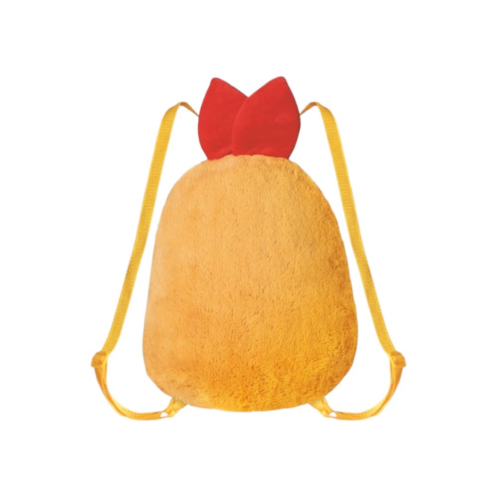 

Fluffy Fried Shrimp Backpack Plush Toy - Novelty Item - Approximately 44cm (Fried Shrimp)