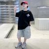 Boys' set summer new 2026 children's short sleeved t-shirt thin casual pants fashion two-piece set
