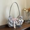 Banquet Graduati Ball Luxury Bow Pleated Large-capacity Handbag Clutch Bag Lipstick Wallet Phe Storage Bag Woman Bag Purse