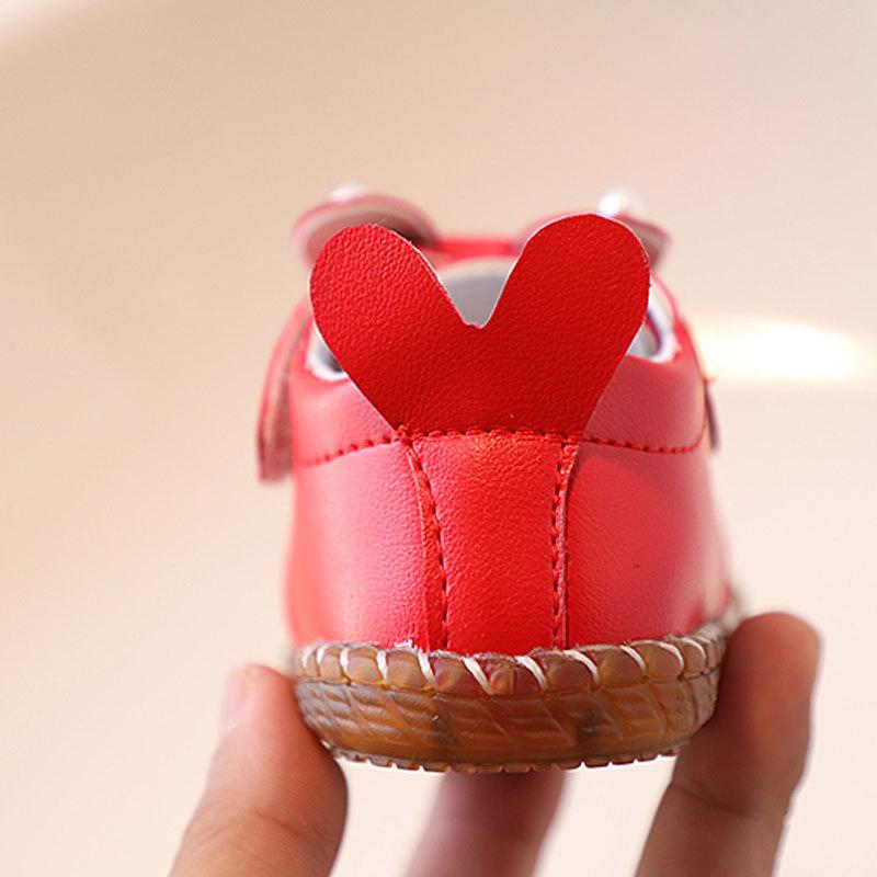 Baby Girl Toddler Shoes 0-1-2 Years Old Cute Princess Shoes 0-1-2 Years Old Spring and Autumn Soft Sole Anti-drop Shoes