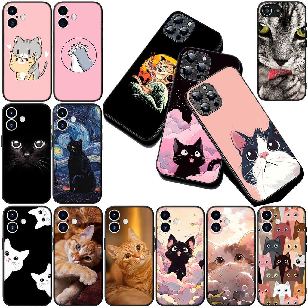 Eyes Cat Meow Kitten Paw Phone Case for Apple iPhone 17 Pro XS Max Air 6 7 8 Plus 5 + SE 2022 SE2 16E 8+ Protective Cover