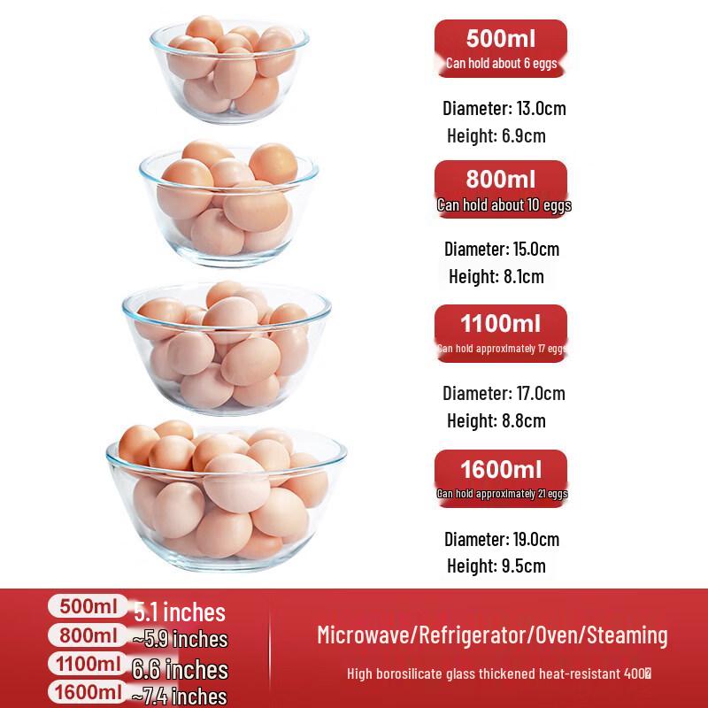 Transparent Glass Microwave Container